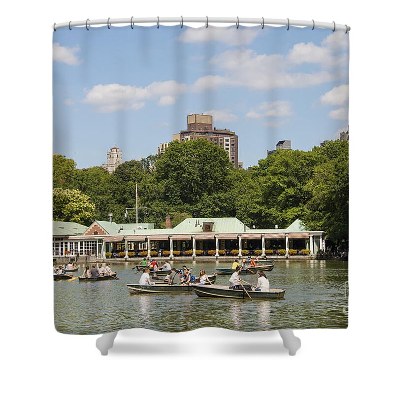 New York City Shower Curtain featuring the photograph Loeb Boathouse by Bob Phillips