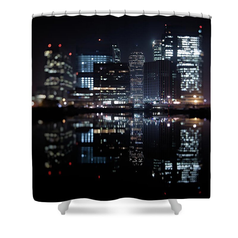 Tranquility Shower Curtain featuring the photograph London City Lights by Getty Images