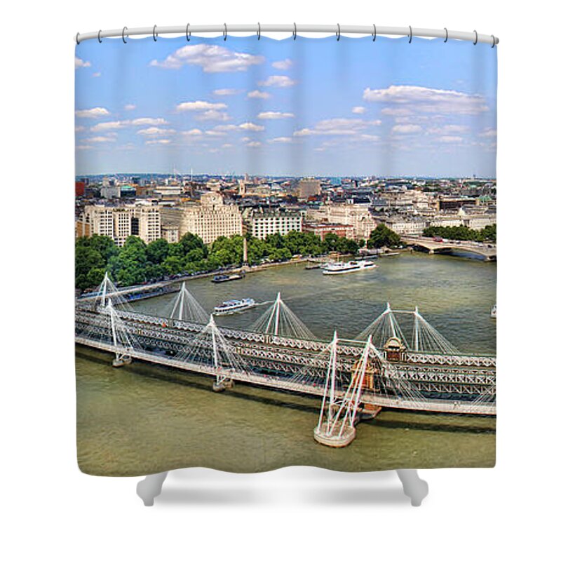London Panorama Shower Curtain featuring the photograph London Panorama by Kasia Bitner