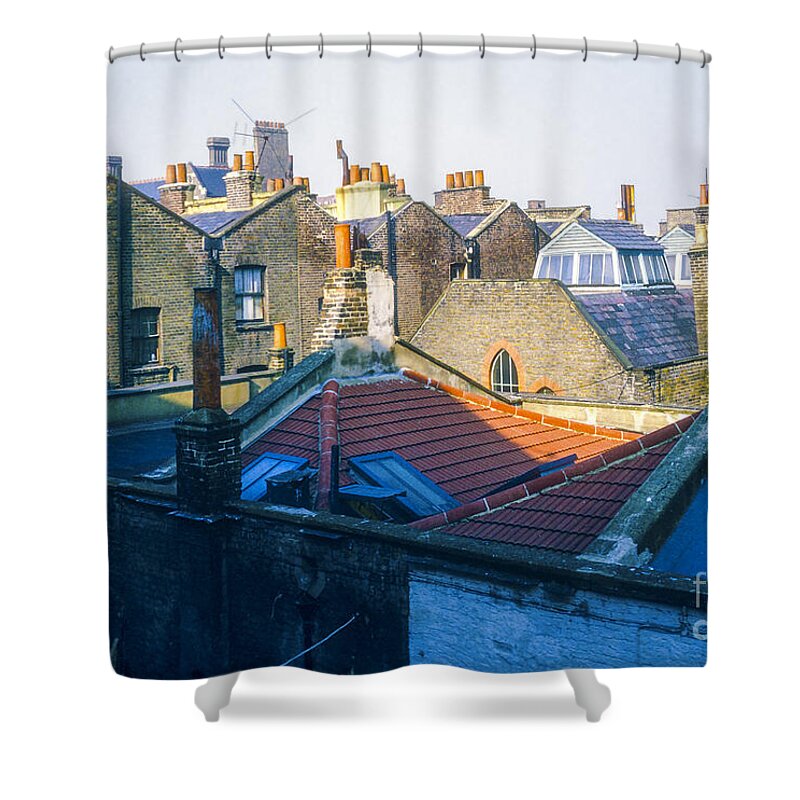 London Shower Curtain featuring the photograph London Rooftops by Bob Phillips