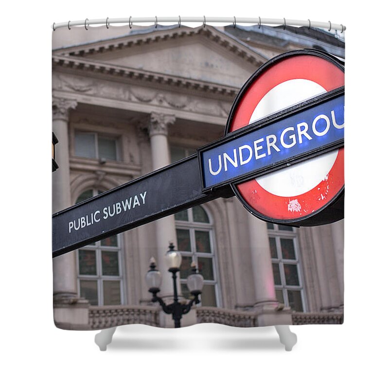 London Shower Curtain featuring the photograph London Underground 1 by Nigel R Bell