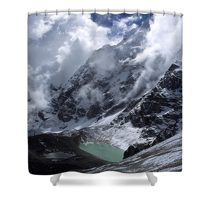 Peru Shower Curtain featuring the photograph Lonely Lake on the Inca Trail by James Brunker
