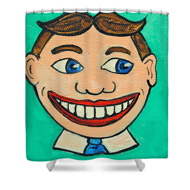 Tillie Shower Curtain featuring the painting Lookin right Tillie by Patricia Arroyo