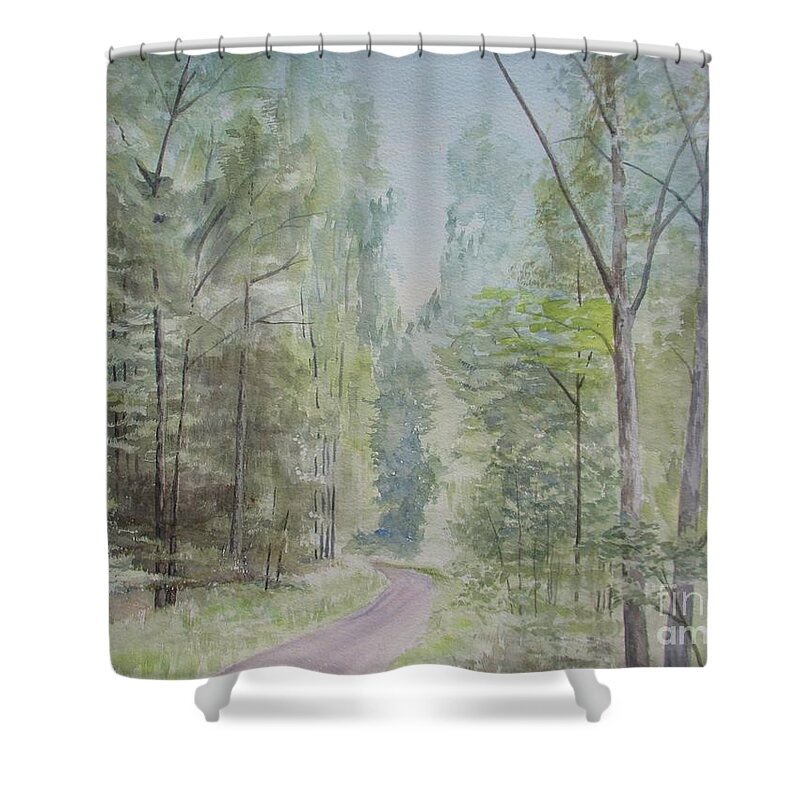 Looking Back Shower Curtain featuring the painting Looking Back by Martin Howard