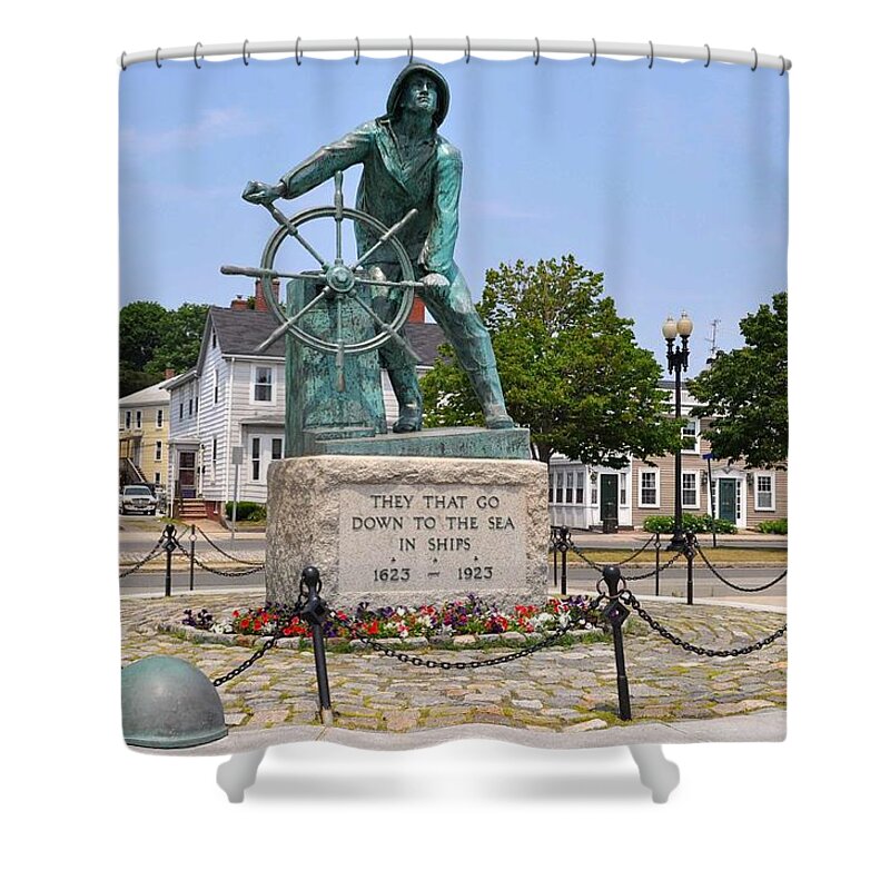Gloucester Shower Curtain featuring the photograph Looking Out to Sea II by Caroline Stella