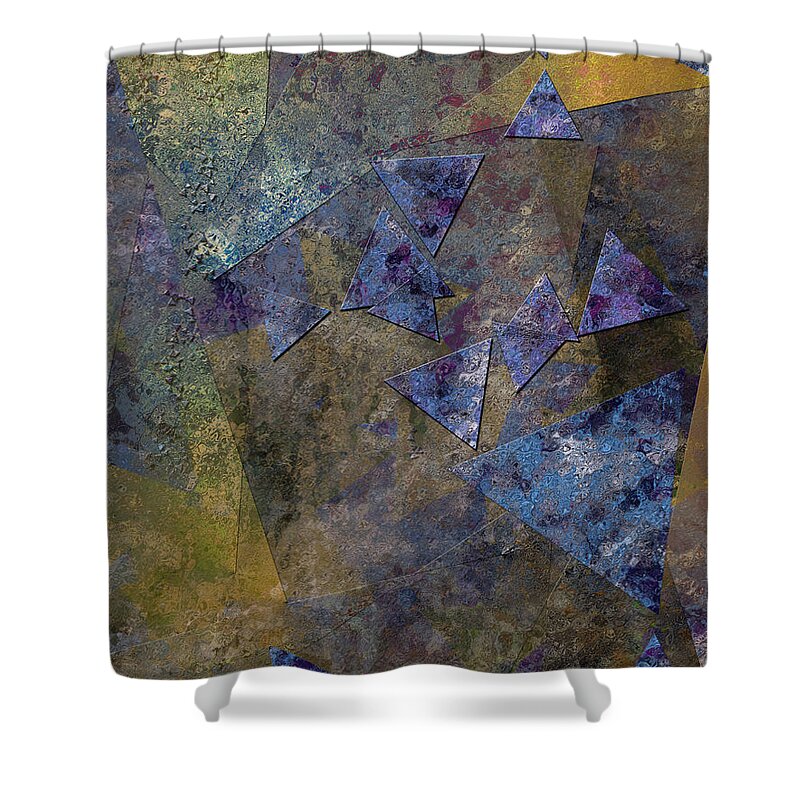 Geometric Shower Curtain featuring the digital art Lorem Ipsum by Bruce Rolff