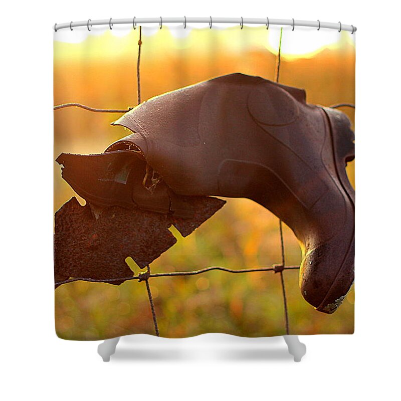 Country Shower Curtain featuring the photograph Lost and Found by Viviana Nadowski