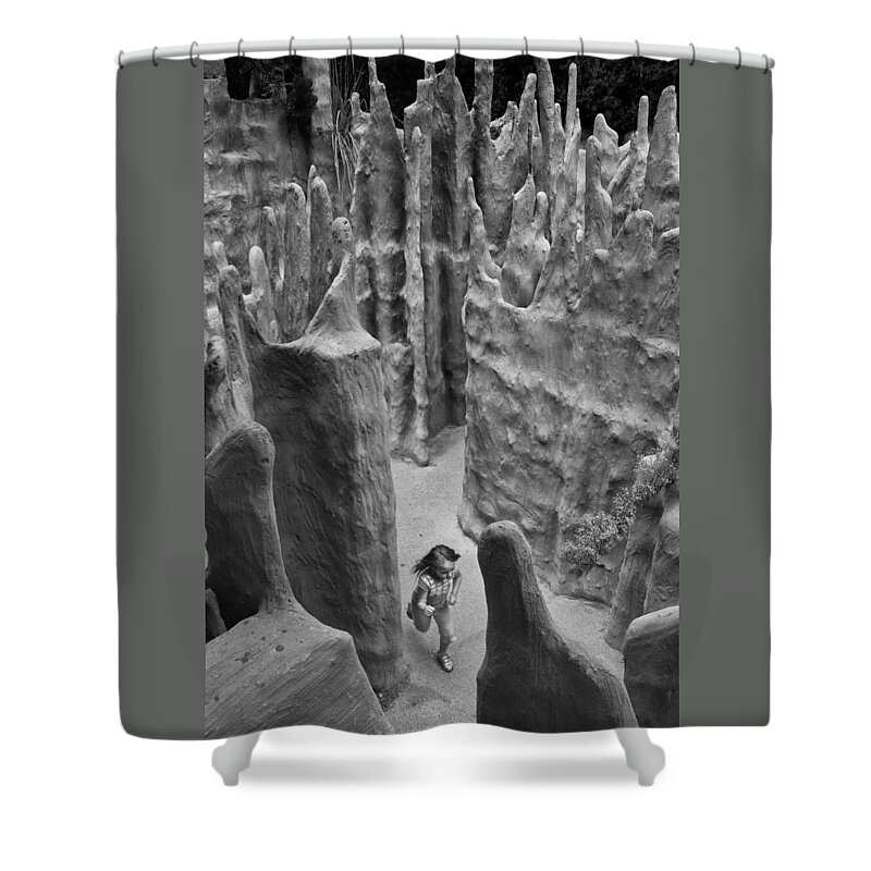 Fantasy Shower Curtain featuring the photograph Lost in a Black and White Dream by Mary Lee Dereske