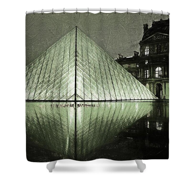 Louvre Shower Curtain featuring the painting Louvre Paris by Art