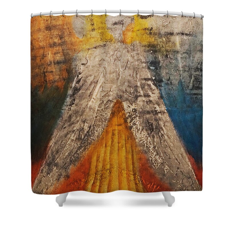 Giorgio Shower Curtain featuring the painting Love And Only Love Can Make My Soul Take Flight by Giorgio Tuscani