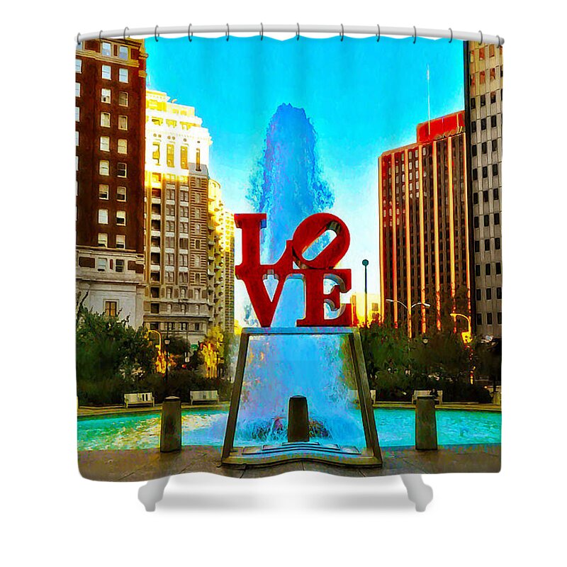 Love Shower Curtain featuring the photograph Love Town by Bill Cannon