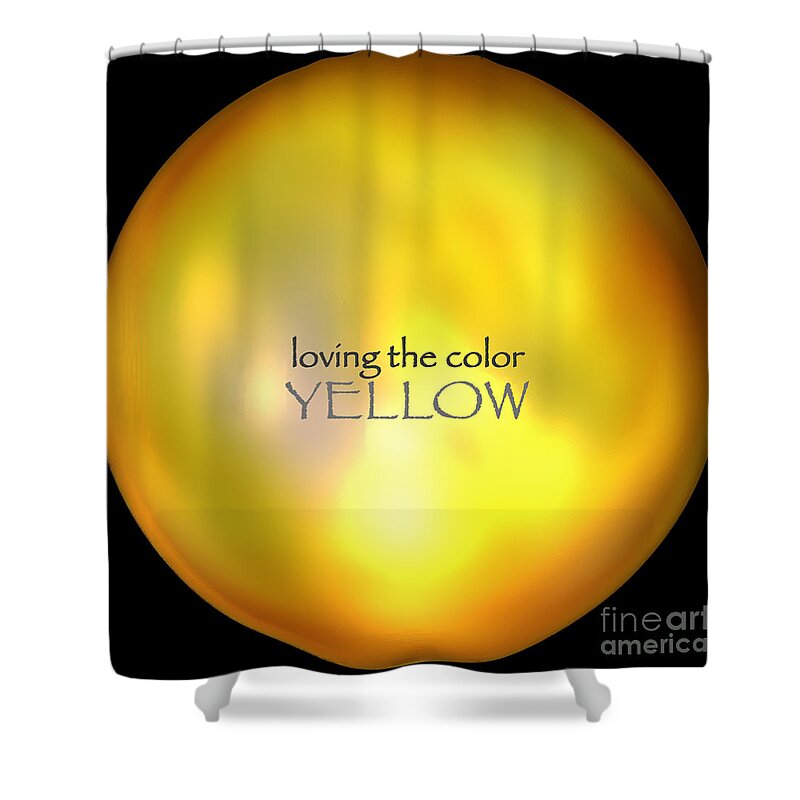 Fsa Shower Curtain featuring the mixed media Loving the Color YELLOW Group avatar by First Star Art