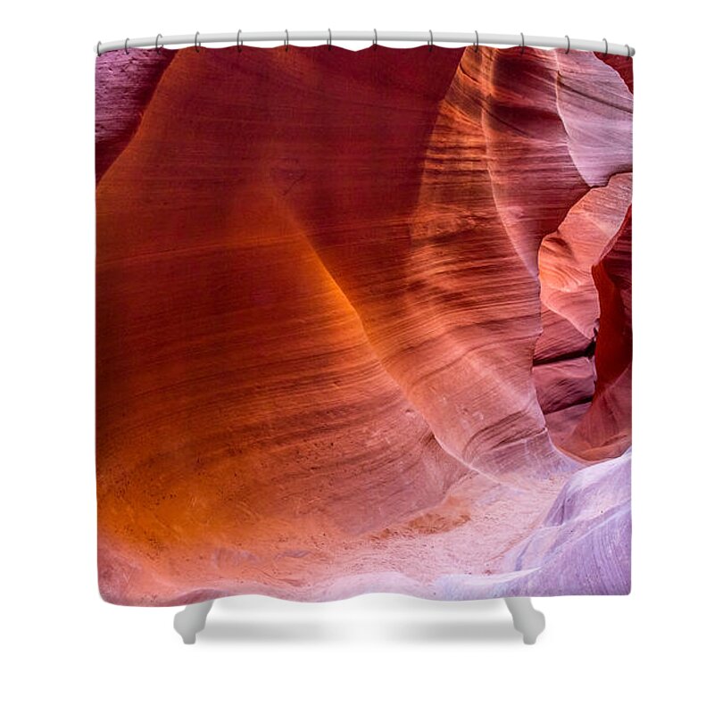 Antelope Shower Curtain featuring the photograph Lower Antelope canyon Pathway by Pierre Leclerc Photography