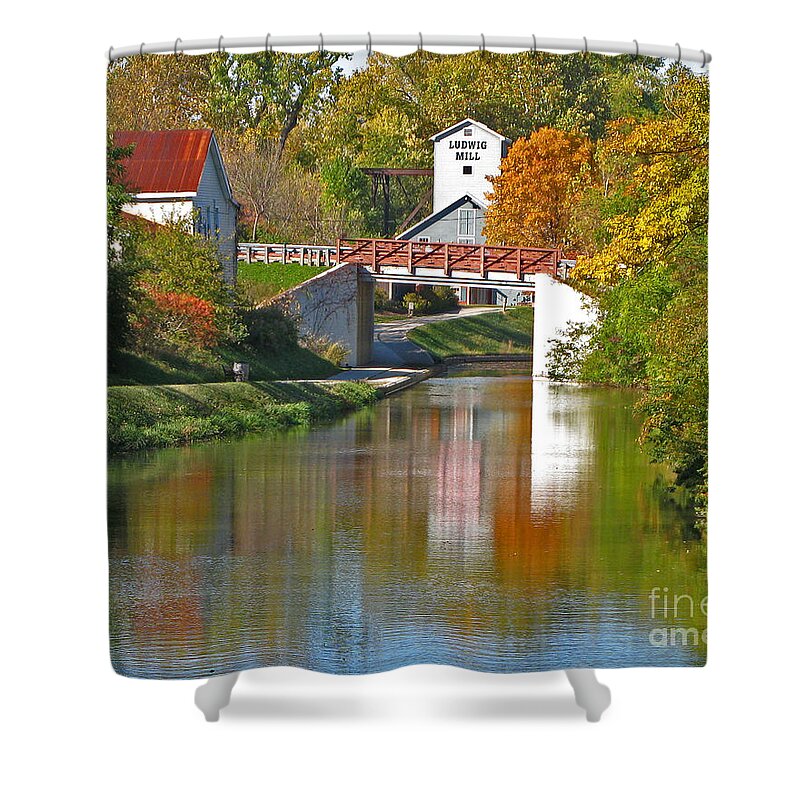Ludwig Mill Shower Curtain featuring the photograph Ludwig Mill in Fall 0513 by Jack Schultz