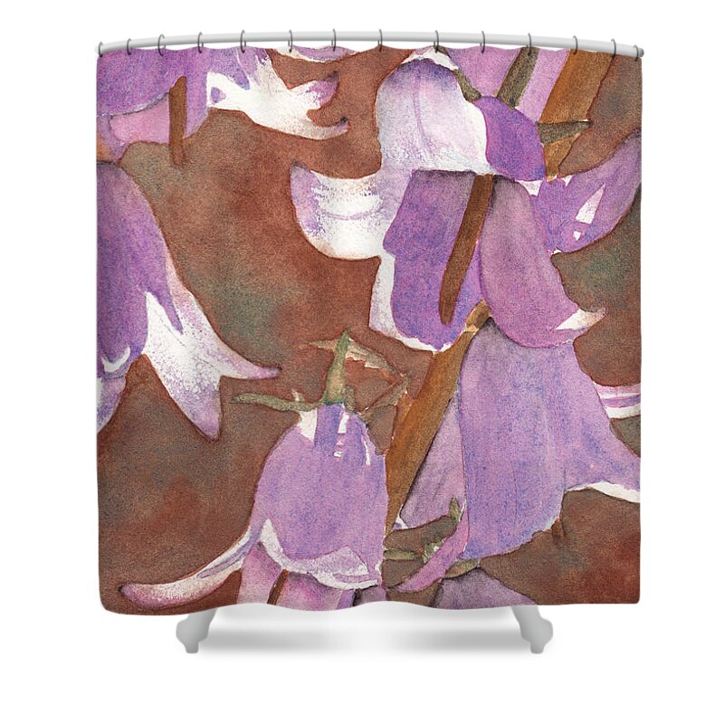 Bluebell Shower Curtain featuring the painting Lupine by Ken Powers