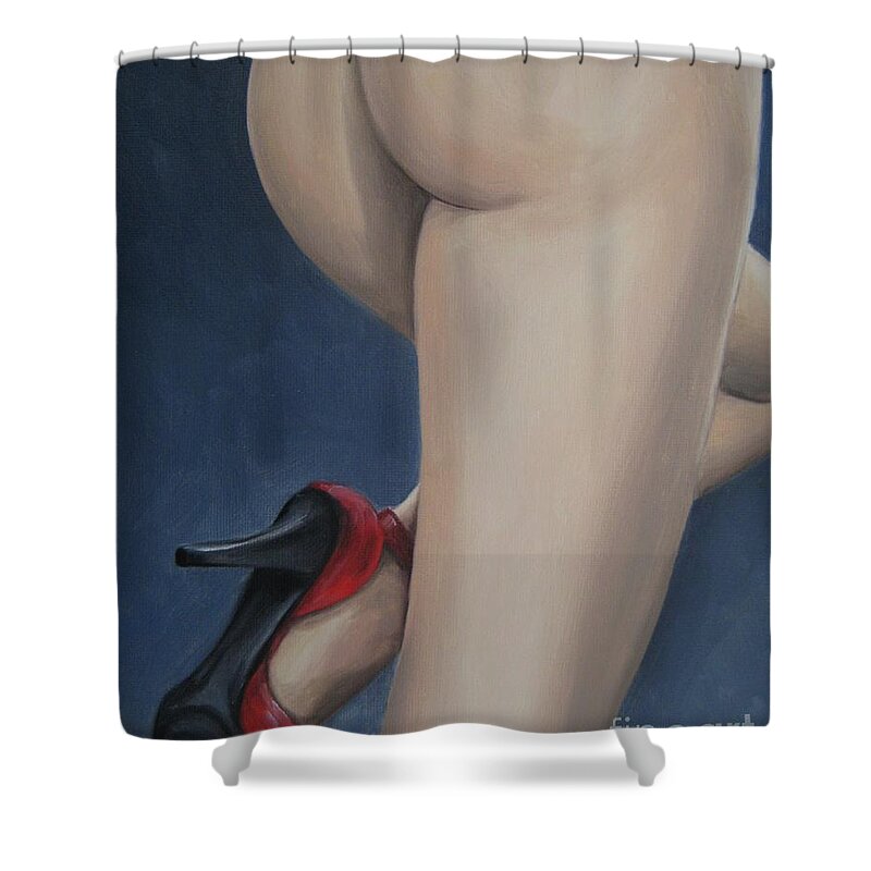 Noewi Shower Curtain featuring the painting Luscious by Jindra Noewi