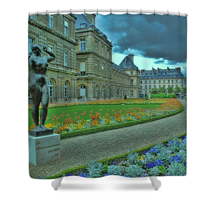 Luxembourg Gardens Shower Curtain featuring the photograph Luxembourg Gardens by Allen Beatty