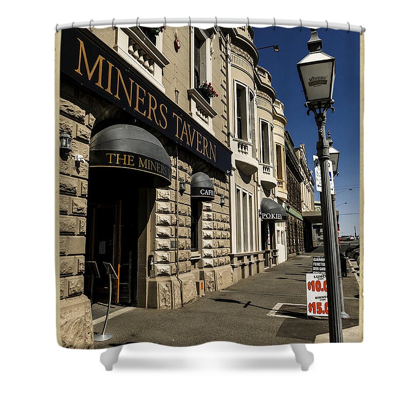 Photographic Art Shower Curtain featuring the photograph Lydiard Street Postcard by Chris Armytage