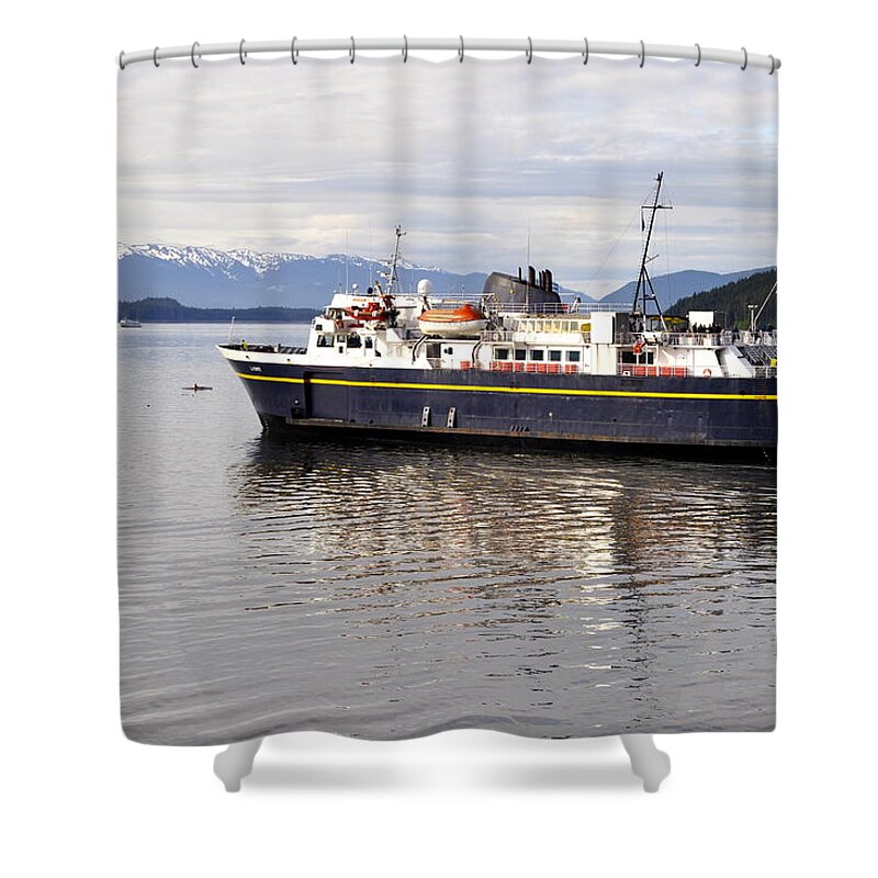 Alaska Shower Curtain featuring the photograph M/V Leconte by Cathy Mahnke
