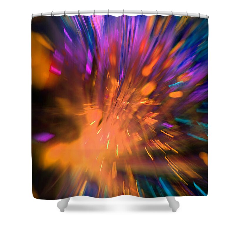 Abstract Shower Curtain featuring the photograph Mad World by Dazzle Zazz