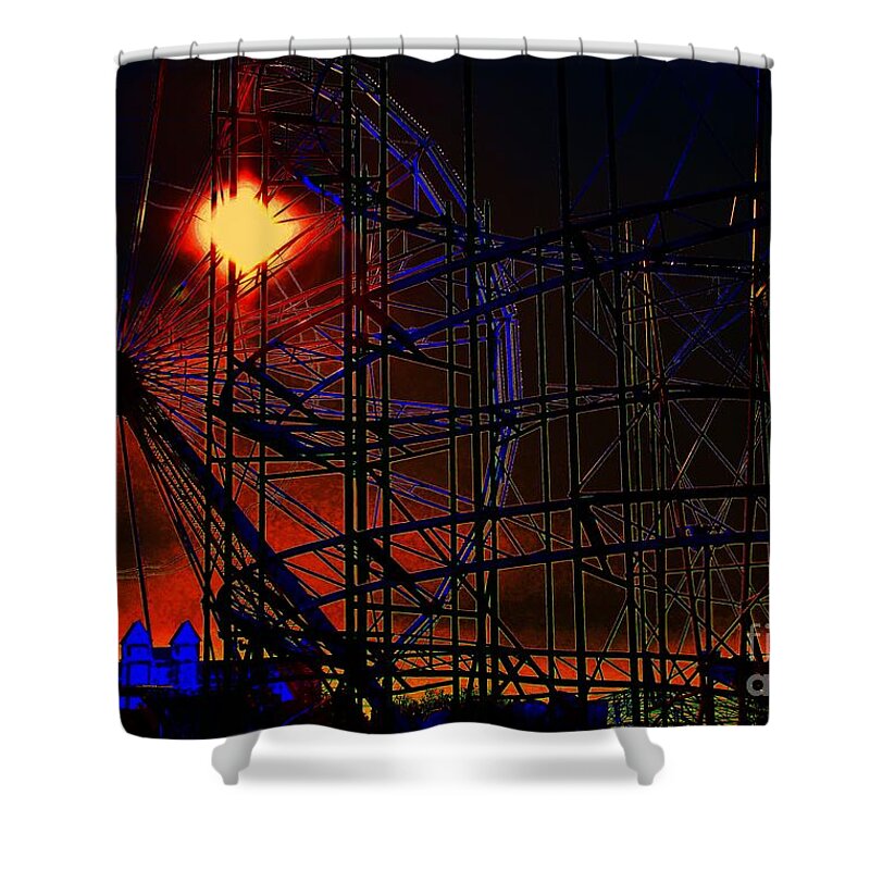 Architectural Art Shower Curtain featuring the photograph Magic of the Midway by Robert McCubbin