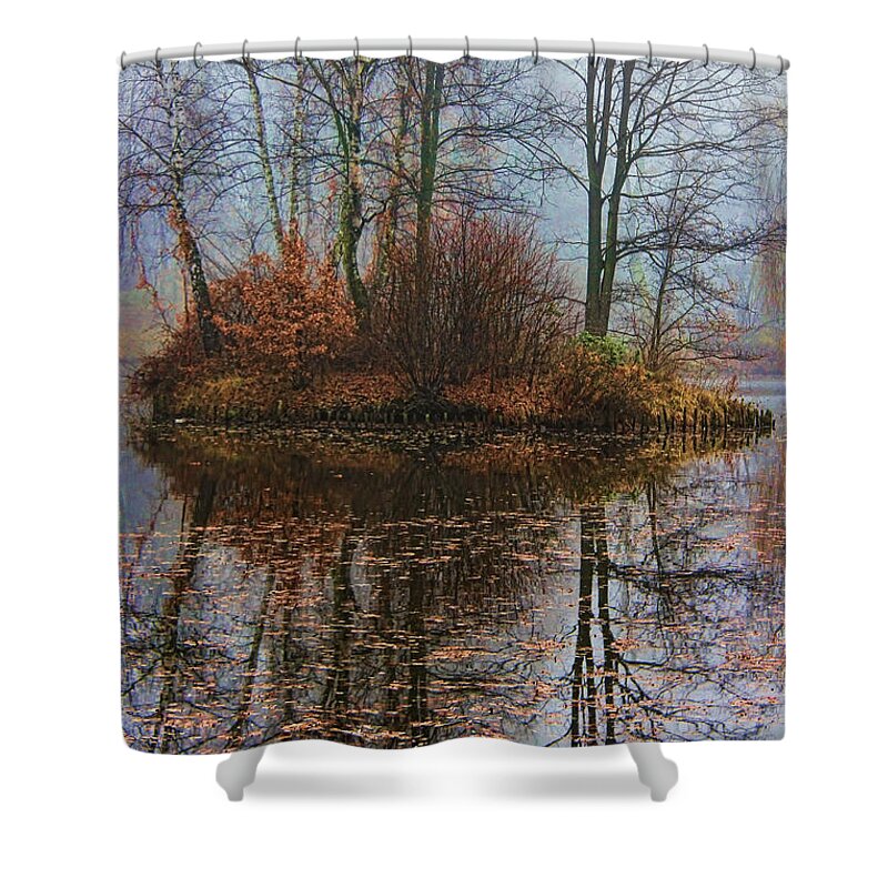 Magic Reflection Shower Curtain featuring the photograph Magic Reflection by Mariola Bitner