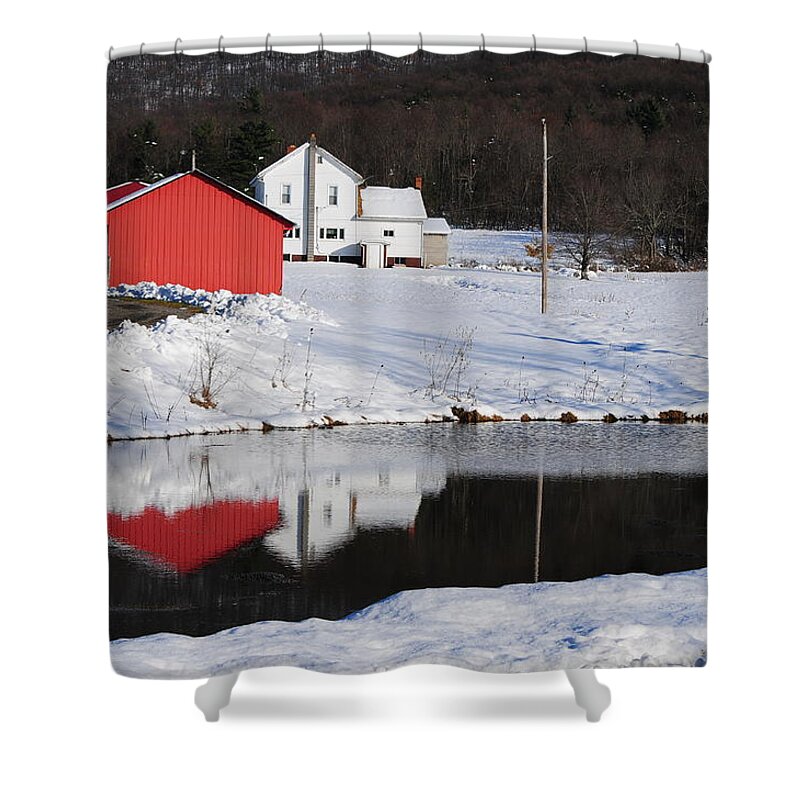 Landscape Shower Curtain featuring the photograph Magnetic Reflection by Jack Harries