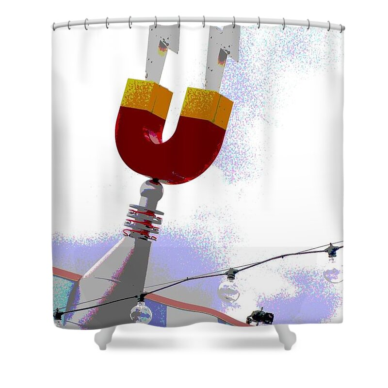 Magnet Shower Curtain featuring the digital art Magnetic by Valerie Reeves