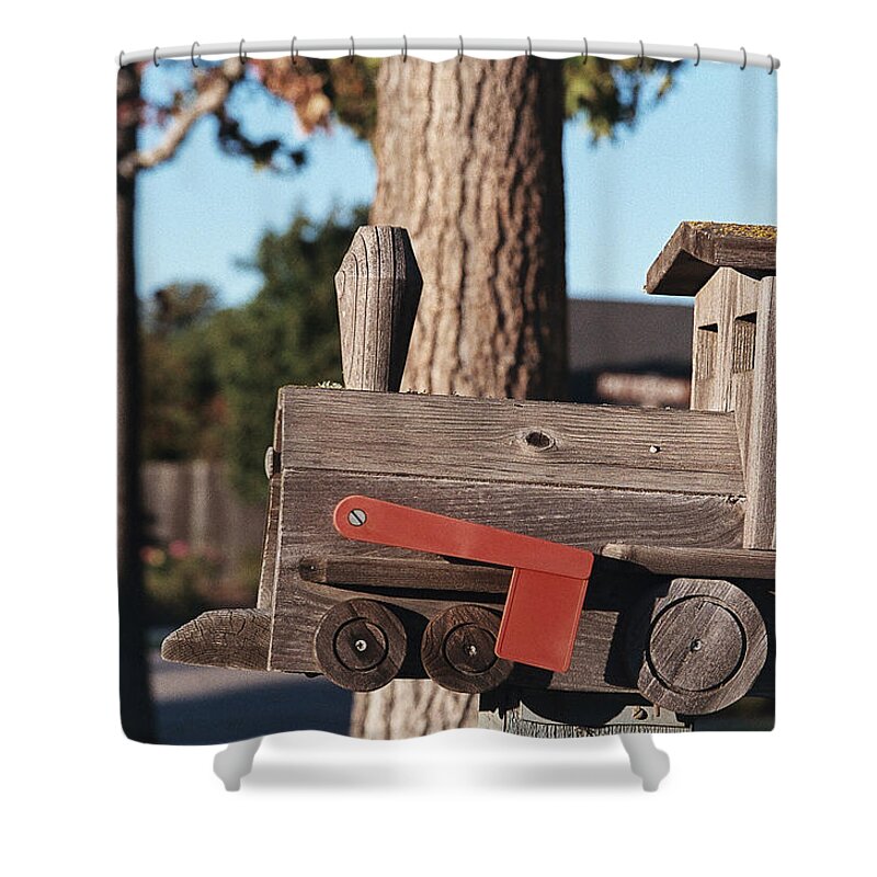 Mailbox Shower Curtain featuring the photograph Mail Stop by Caitlyn Grasso