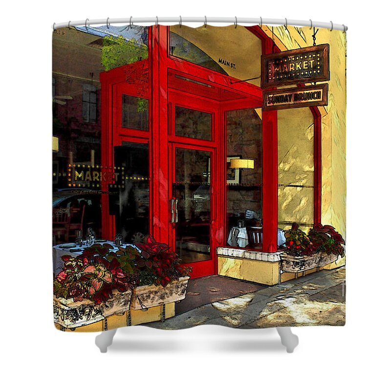Market Shower Curtain featuring the photograph Main Street Market by James Eddy
