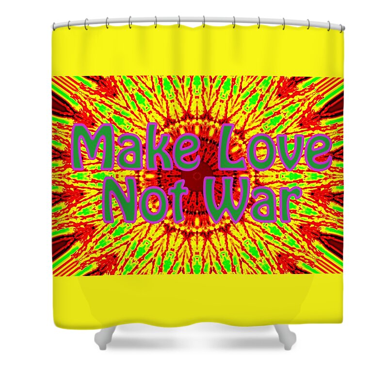 Love Shower Curtain featuring the photograph Make Love Not War 1 by Sheri McLeroy