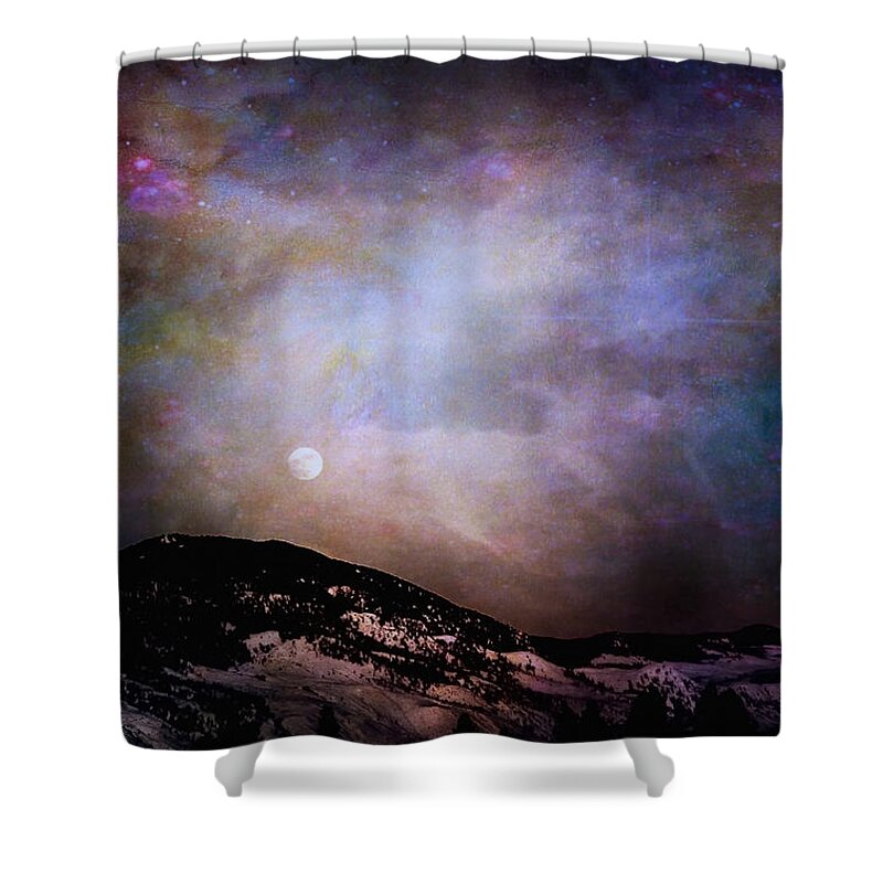 Moon Shower Curtain featuring the photograph Make Visible by Kathy Bassett