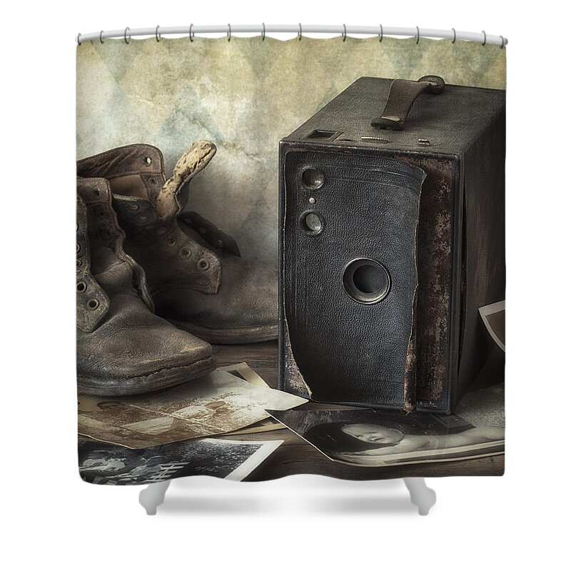 Camera Shower Curtain featuring the photograph Mama's Memories by Amy Weiss