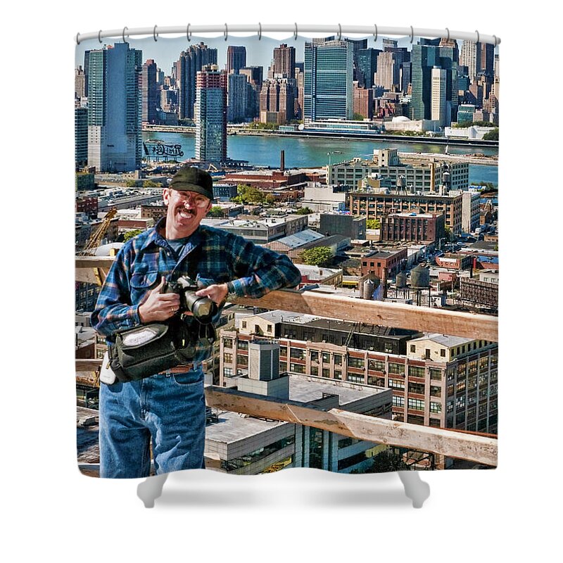 Steve Sahm Shower Curtain featuring the photograph Man at Work by Steve Sahm