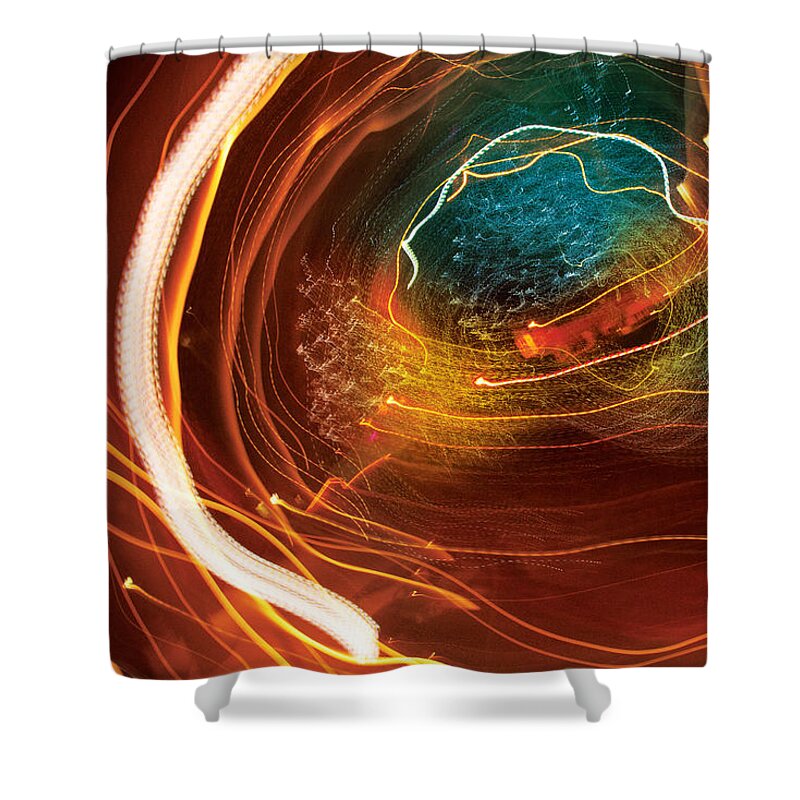 Abstract Shower Curtain featuring the digital art Man Move 0069 by David Davies