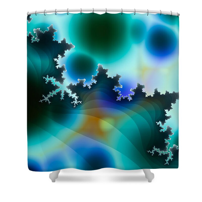 Fractal Shower Curtain featuring the digital art Mandelbrot by Hakon Soreide