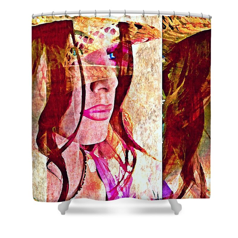 Mannequin Shower Curtain featuring the digital art Mannequin 8 by Maria Huntley