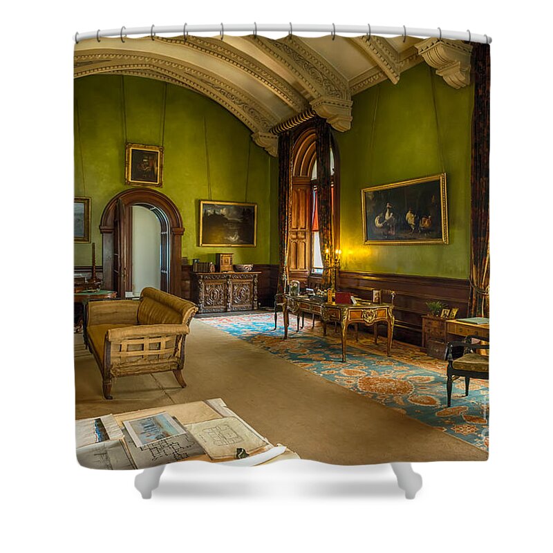 Mansion Lounge Shower Curtain featuring the photograph Mansion Lounge by Adrian Evans