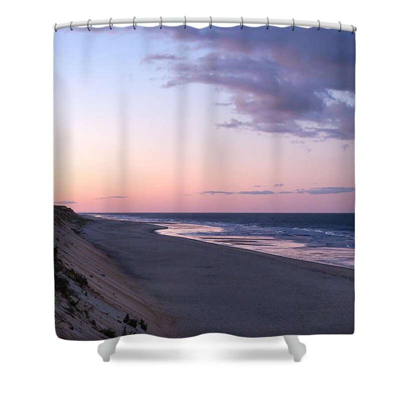 Beach Shower Curtain featuring the photograph Marconi Beach at Dusk by Brian Caldwell