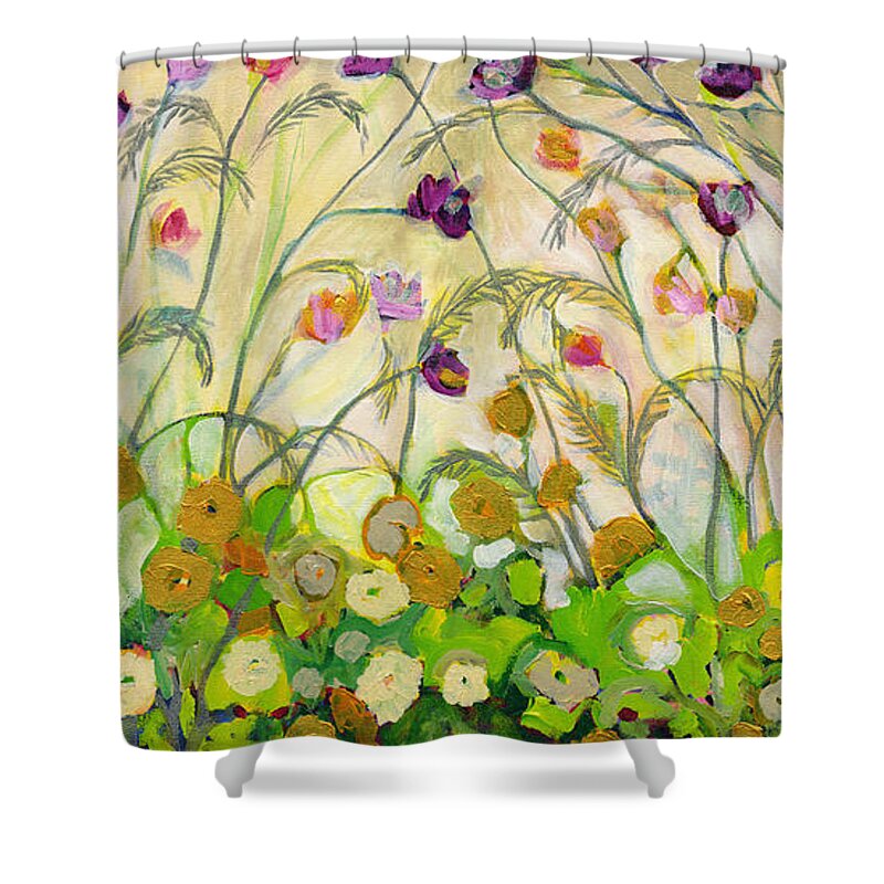 Landscape Shower Curtain featuring the painting Mardi Gras by Jennifer Lommers