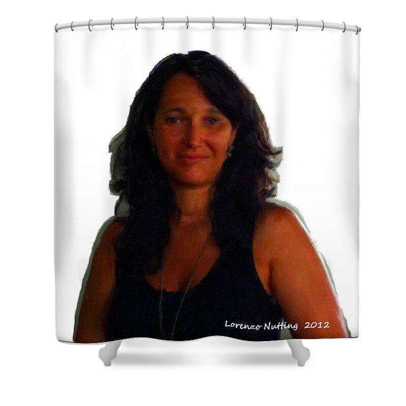 Mari Shower Curtain featuring the painting Mari Carmen by Bruce Nutting