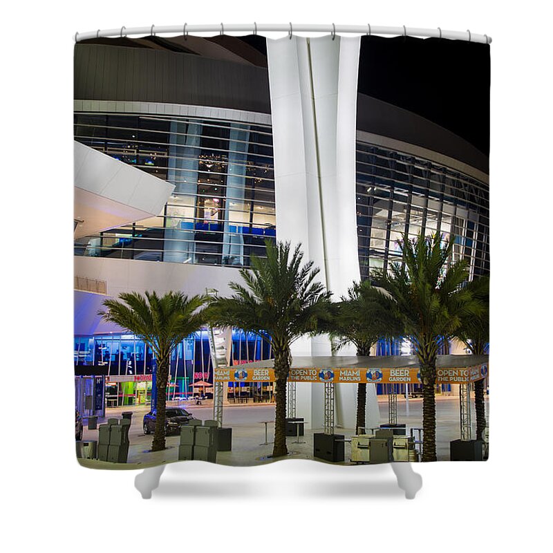 Marlins Park Stadium Shower Curtain featuring the photograph Marlins Park Stadium Miami 5 by Rene Triay FineArt Photos