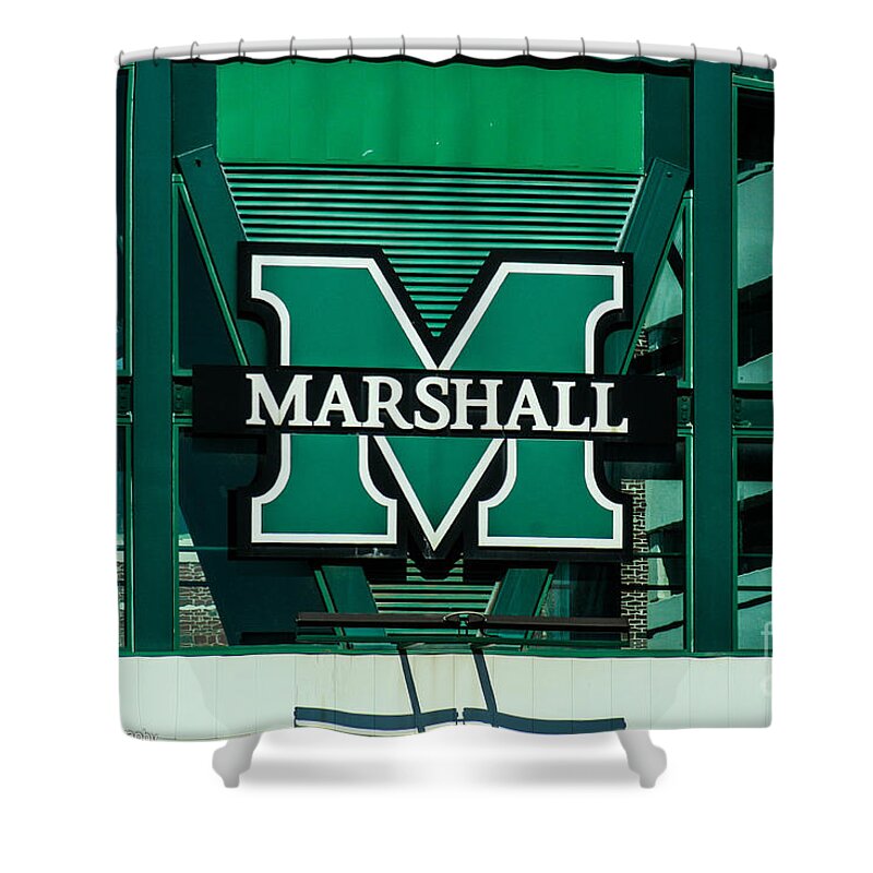 Marshall University Shower Curtain featuring the photograph Marshall University by Tommy Anderson