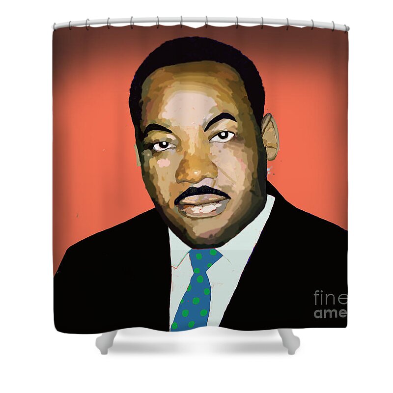 Martin Luther King Jr. Shower Curtain featuring the digital art Martin Luther King Jr. by David Jackson