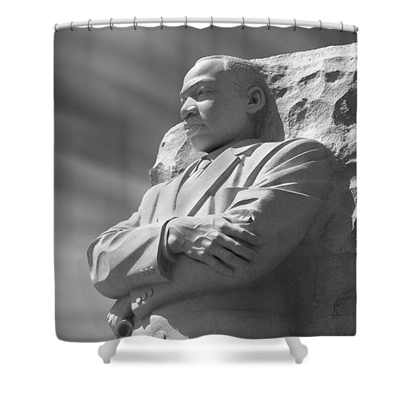Landmarks Shower Curtain featuring the photograph Martin Luther King Jr. Memorial - Washington D.C. by Mike McGlothlen
