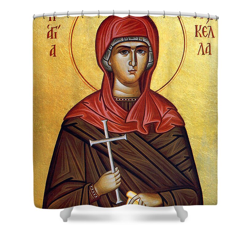 Orthodox Shower Curtain featuring the photograph Mary in Brown by Munir Alawi