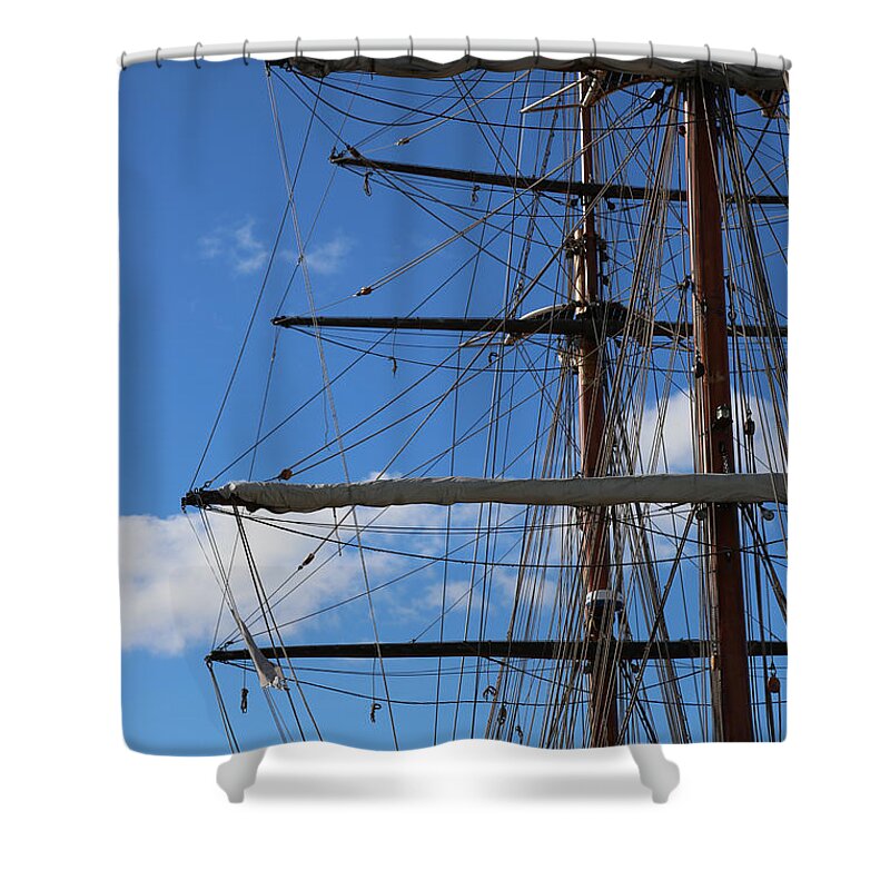 Masts Shower Curtain featuring the photograph Masts by Carol Groenen