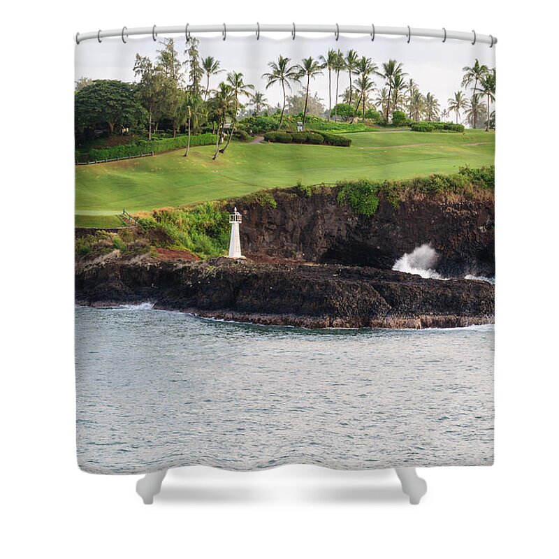 Mauai Shower Curtain featuring the photograph Mauai golf by John Johnson