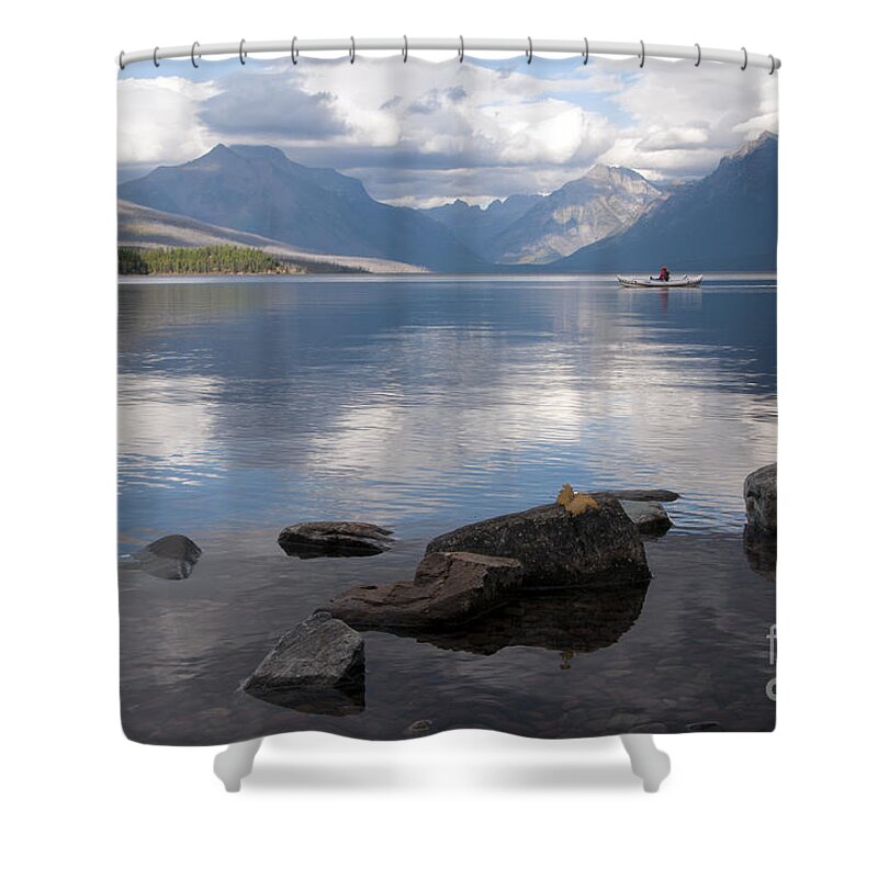 Mcdonald Lake Shower Curtain featuring the photograph McDonald Lake by Gary Beeler