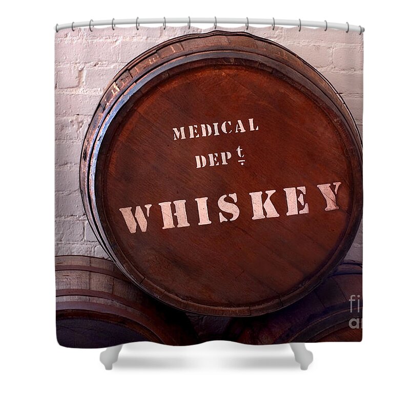 Barrel Shower Curtain featuring the photograph Medical Wiskey Barrel by Phil Cardamone